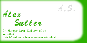 alex suller business card